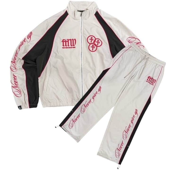 First Row Property Track Jacket & Pants Set (Ecru)