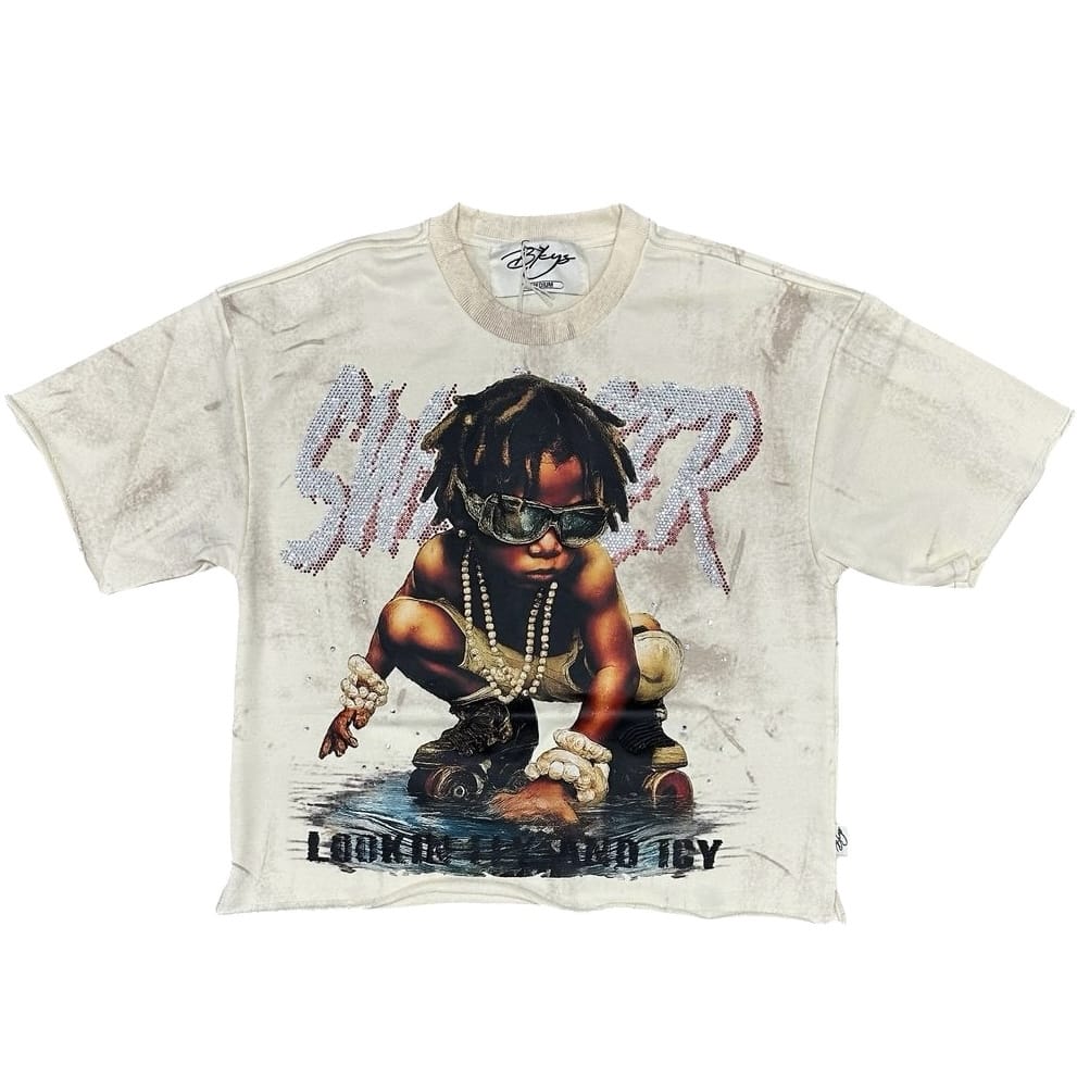 BKYS Swagger French Terry Cropped Tee (Off White) T1452