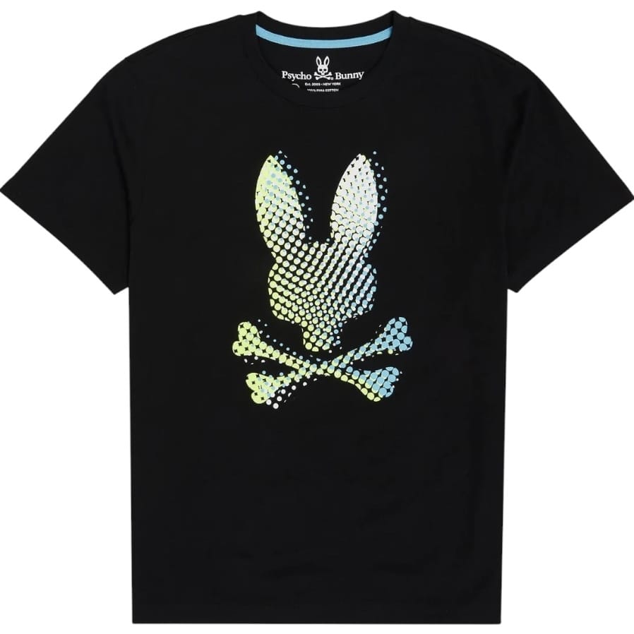 Psycho Bunny Hindes Graphic Tee (Black) B6U409T1PC