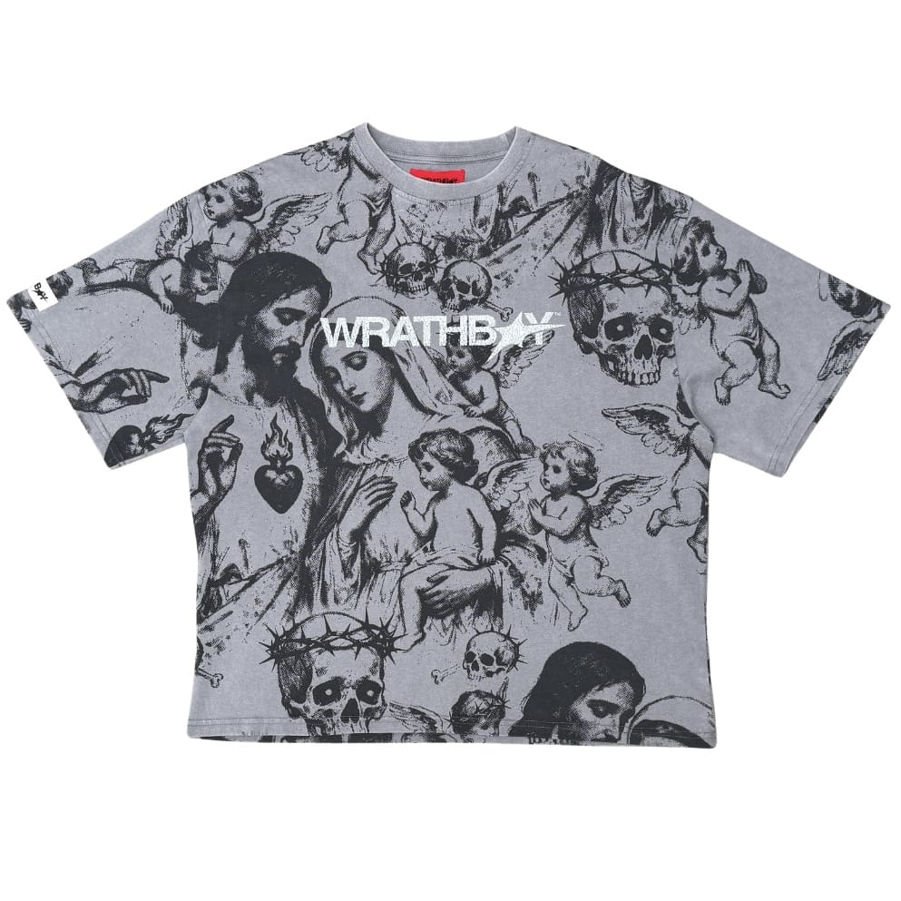Wrathboy God Is My Weapon Tee (Vintage Grey) WB623-VGY