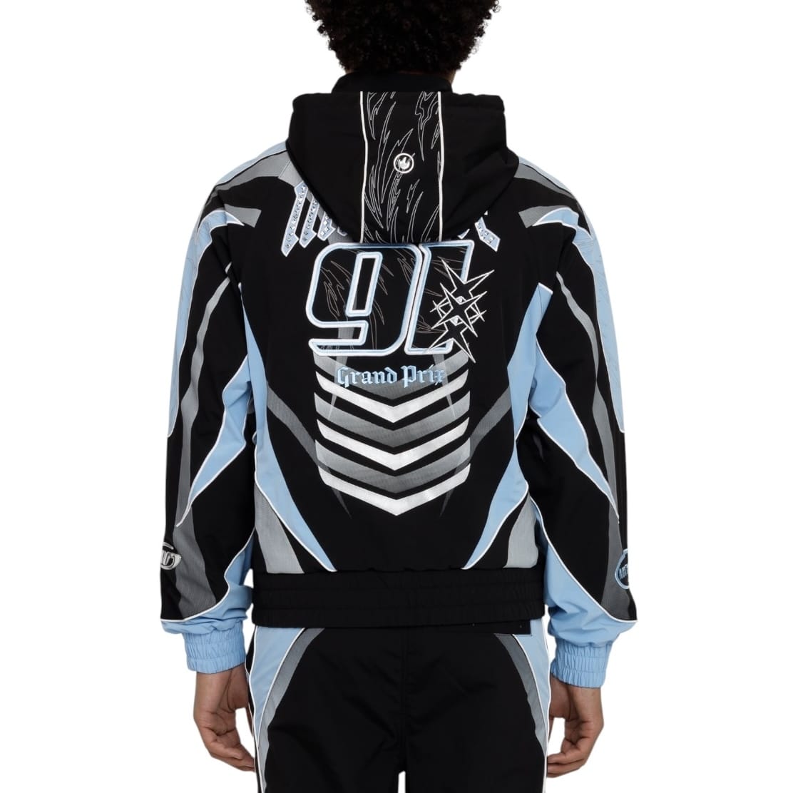 Smoke Rise Rising Colorblock Windbreaker Jacket & Pants Set (Blue Bell)