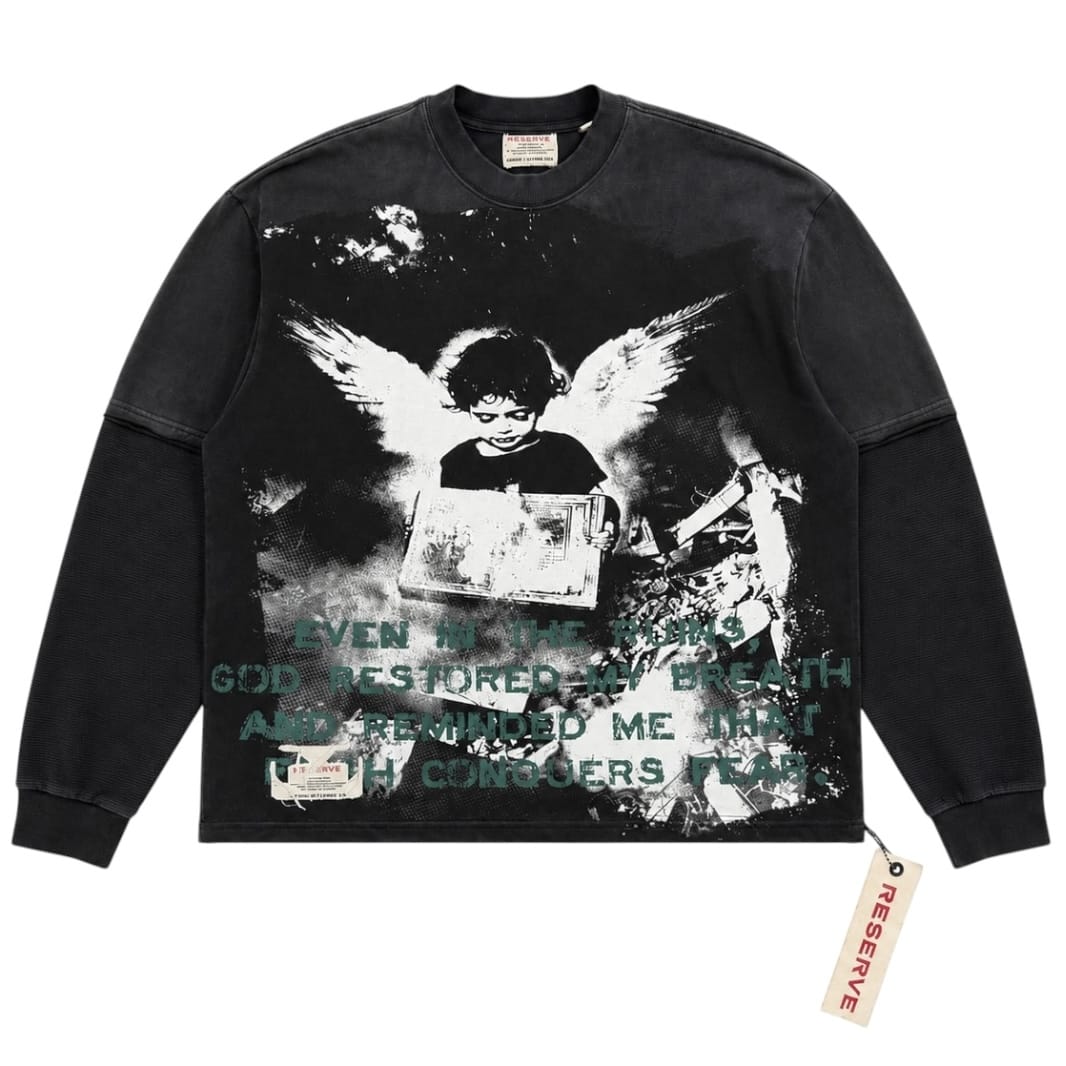 GFTD La 777 Crewneck Long Sleeve Tee (Black)