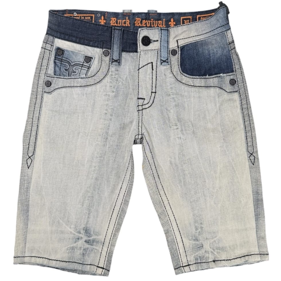 Rock Revival Classic Cargo Short (Light Blue) - TJ6623H2