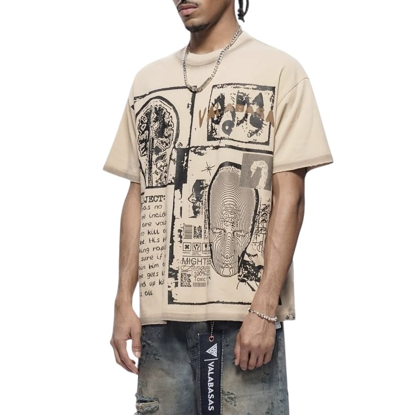 Valabasas Cyber Tee (Khaki) VLBS-VT1-1086