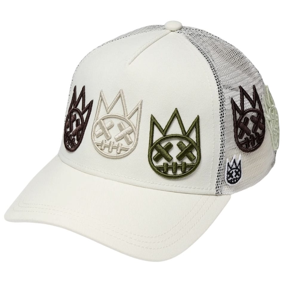 Cult Of Individuality Multi Logo Trucker Hat (Winter White) 626BC-CH50A