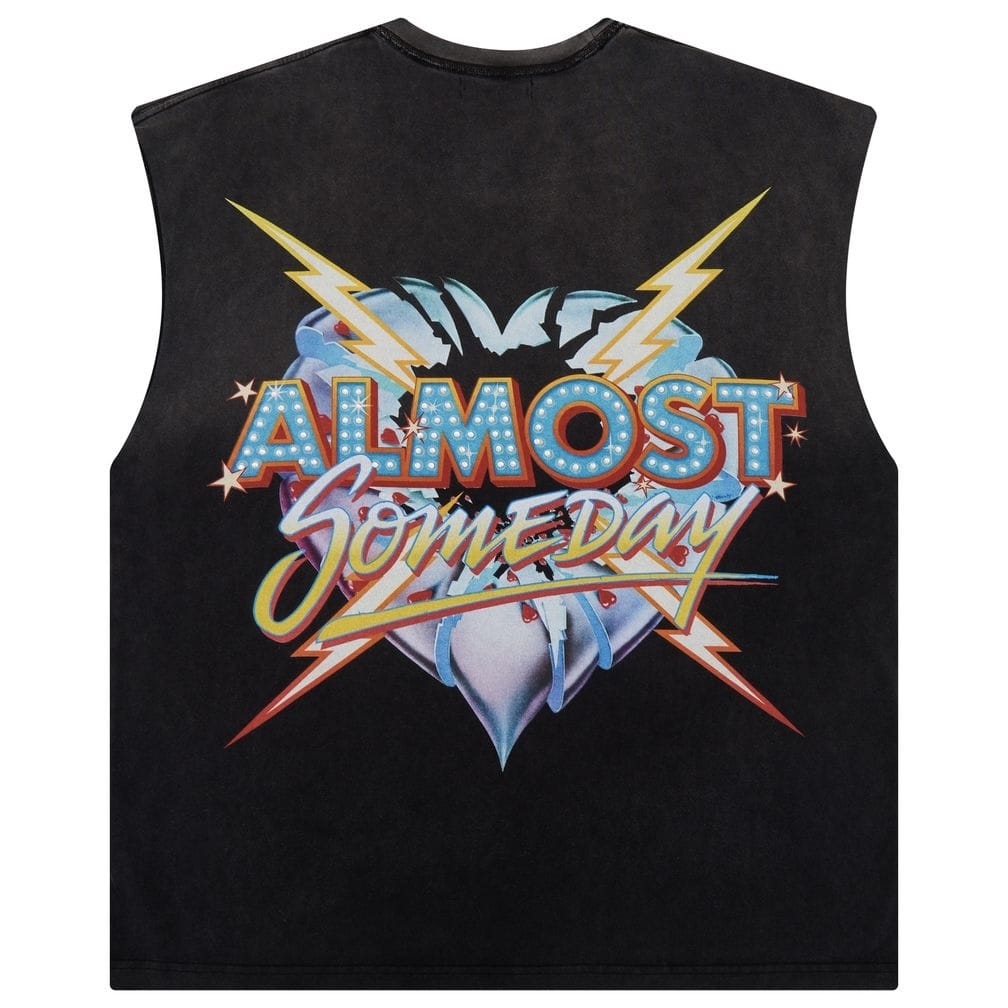 Almost Someday Showtime Cut Off Tee (Sun Fade Black) AS-SUM26-012