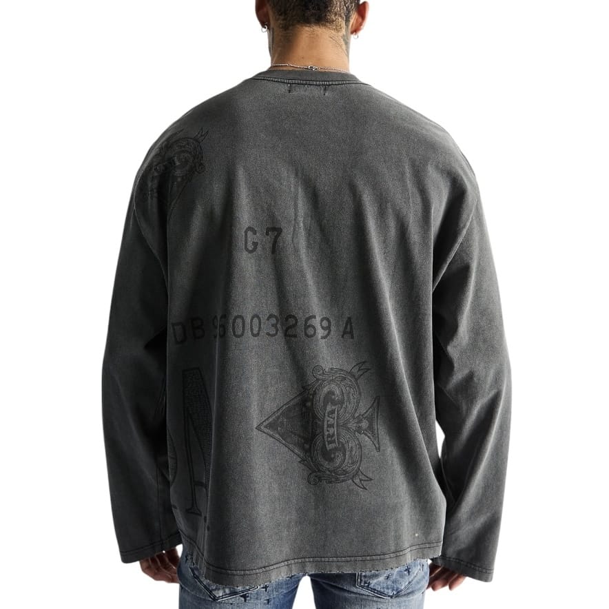 Rta Marceau Oversized Long Sleeve Tee (Vintage Black Counterfeit)