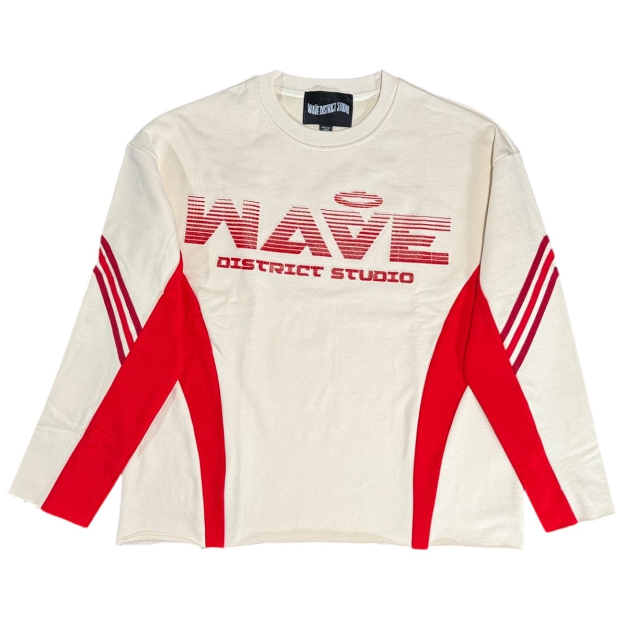 Mr. Wave Crew District Crewneck (Cream/Red) WDS-2C008R