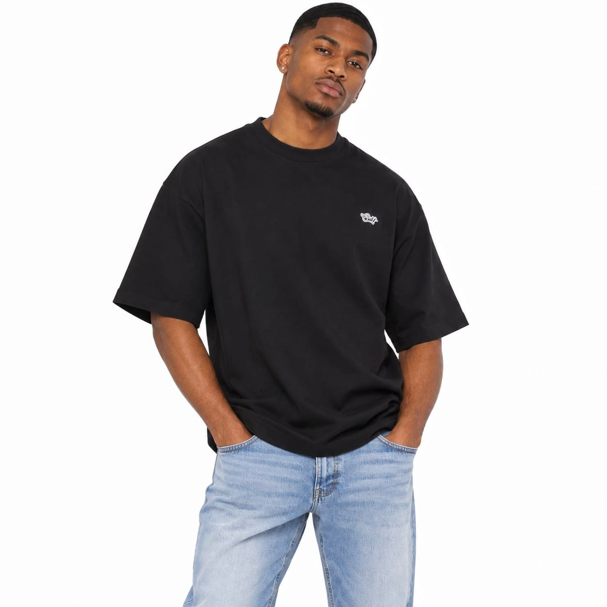 Cult Of Individuality Oversized SS Crewneck Tee (Black) 626BC-K97A