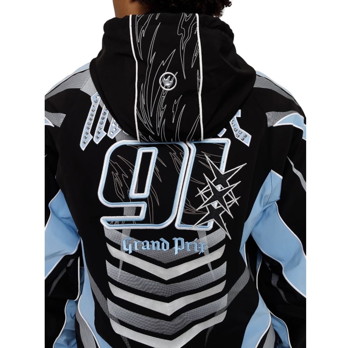 Smoke Rise Rising Colorblock Windbreaker Jacket & Pants Set (Blue Bell)
