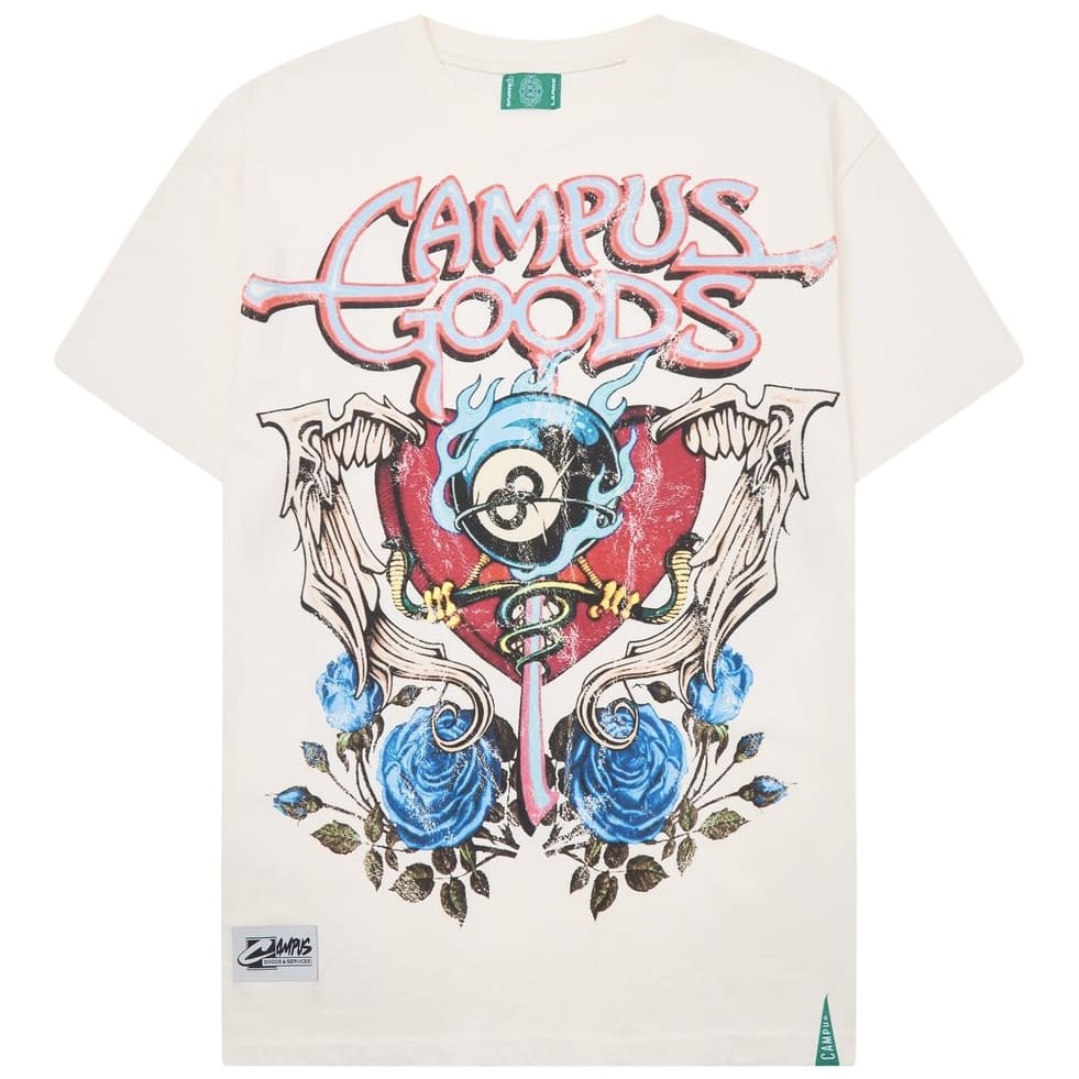 Campus Goods Burning Heart Tee (Cream) CG-SUM26-010