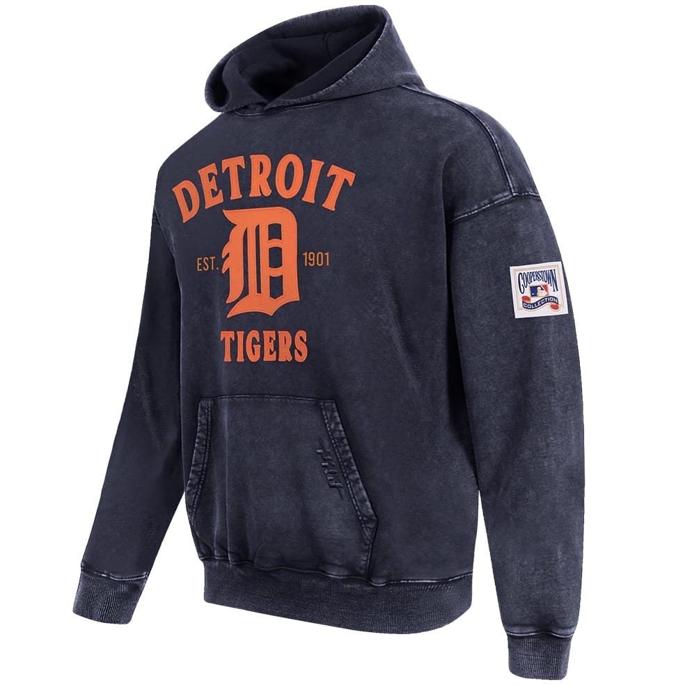 Pro Standard Detroit Tigers First Team Fleece Hoodie (Washed Midnight Navy)