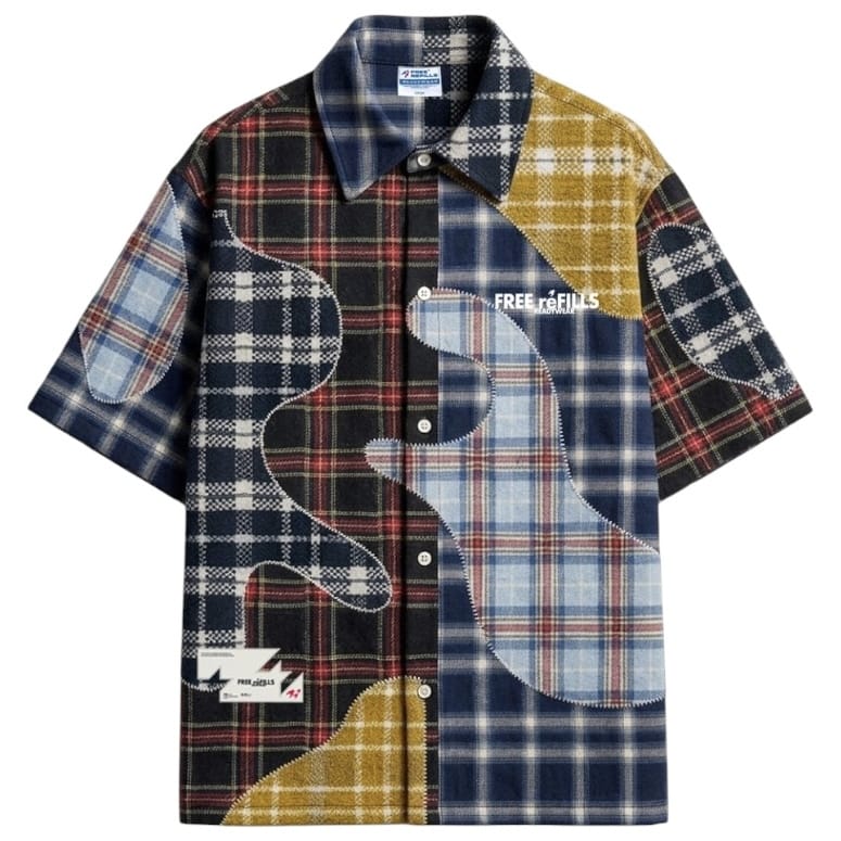 Free Refills Clashing Flannel SS Shirt (Multi Flannel) FR-FALL26-032