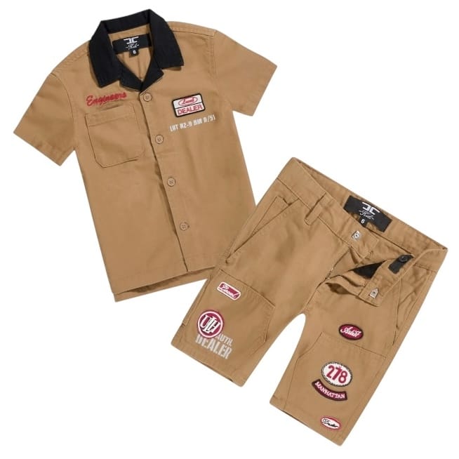 Kids Jordan Craig Re-up Mechanic Short Set (Wheat)