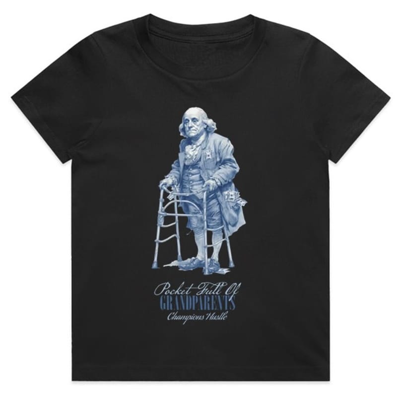 Boys Streetwear Official Pockets Full Of Grandparents Tee (Black)