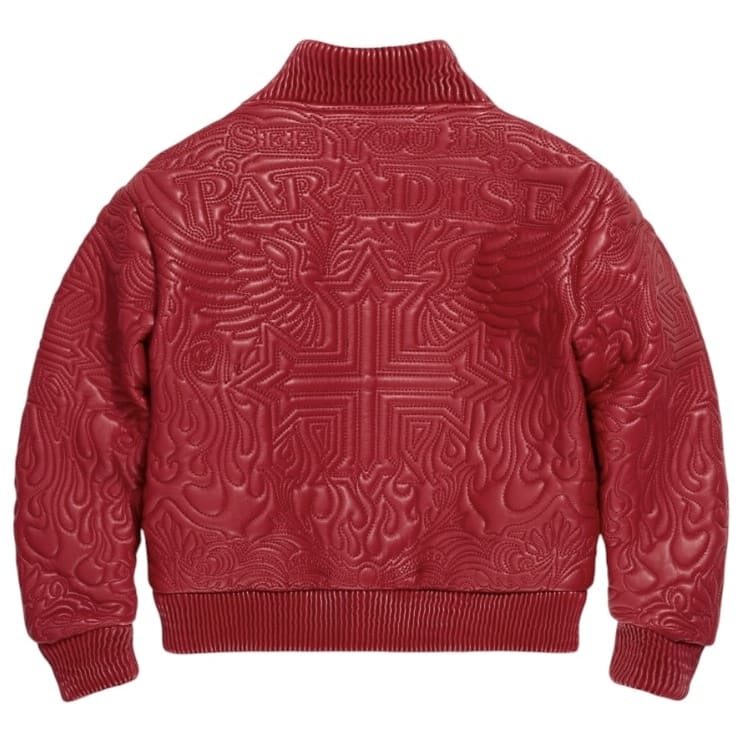 Kids See You In Paradise Sinister Bomber Jacket (Red)