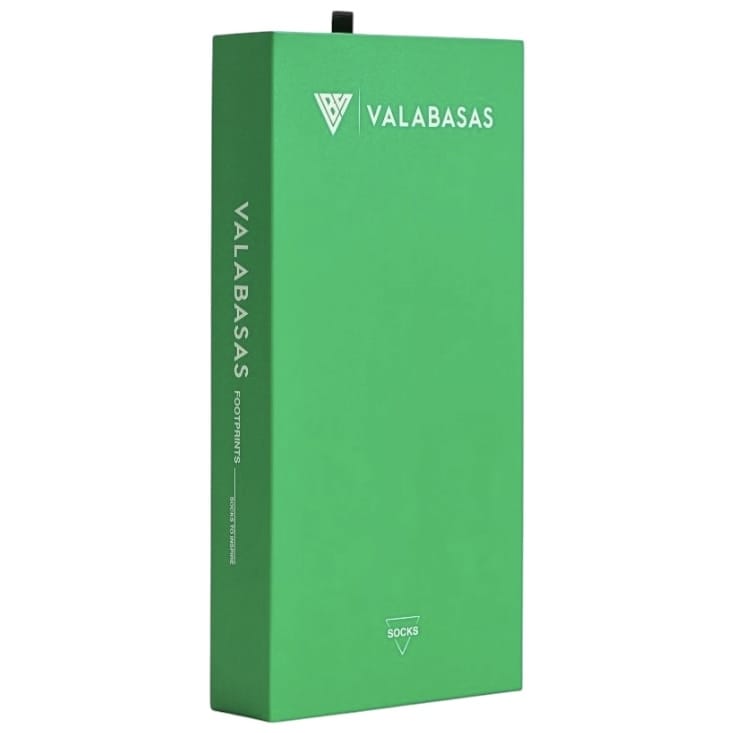 Valabasas Footprint Socks (Green) VAL-SOCK-001