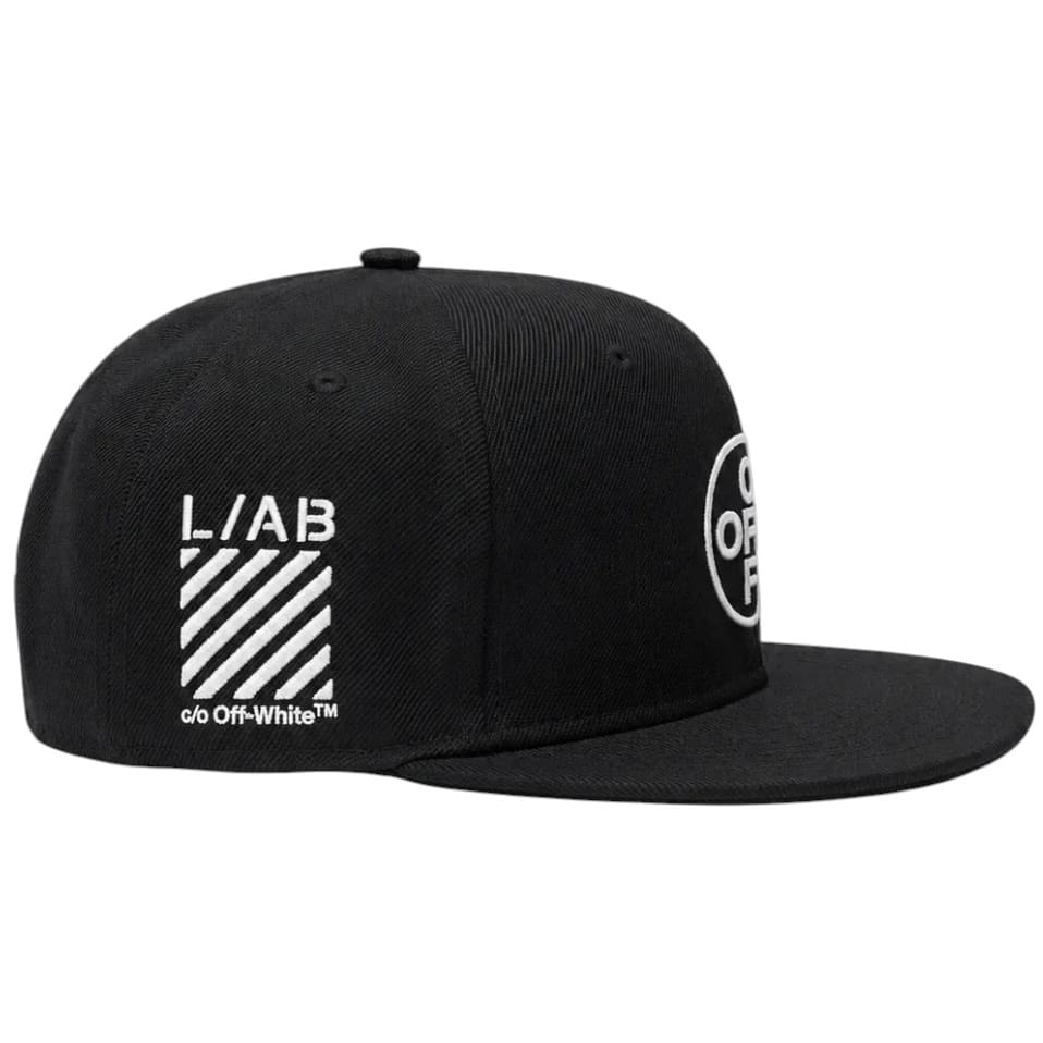 Lab Off-White Embroidered Flat Brim Twill Hat (Black Nrf)