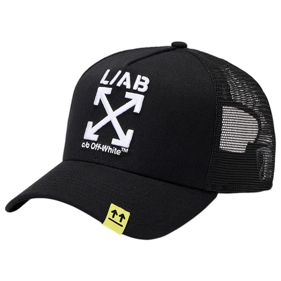 Lab Off-White Clamp Arrows Curved Brim Trucker Hat (Black Nrf)