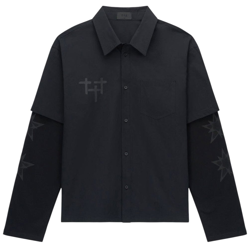 Rta Erik Doubled Layered Shirt (Black Cross Star) MEXOW1266-T2300BKCSS
