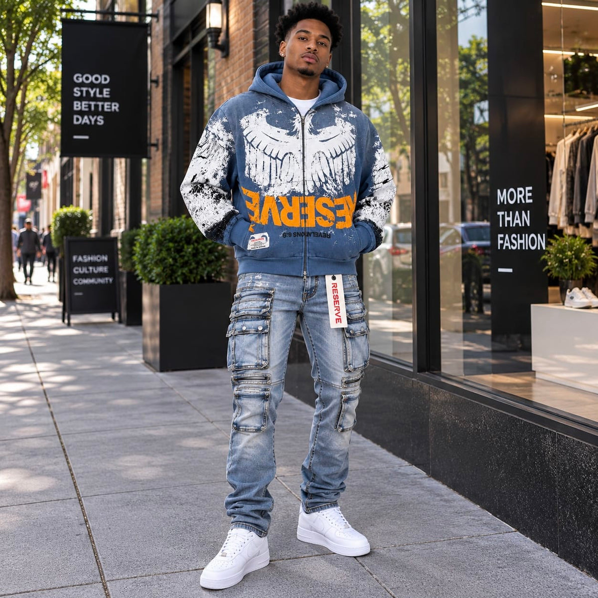 GFTD La Pail Horse Hoodie (Blue)