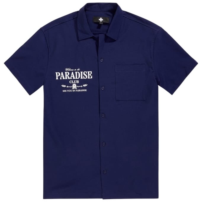 See You In Paradise Club Shirt and Short Set (Navy)