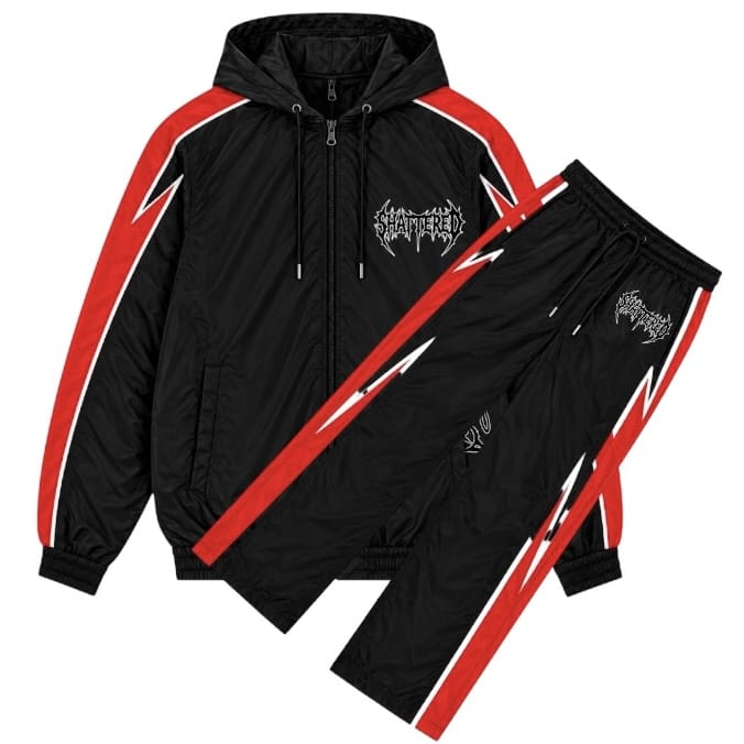 Shattered Hearts Peekaboo Nylon Set (Red)