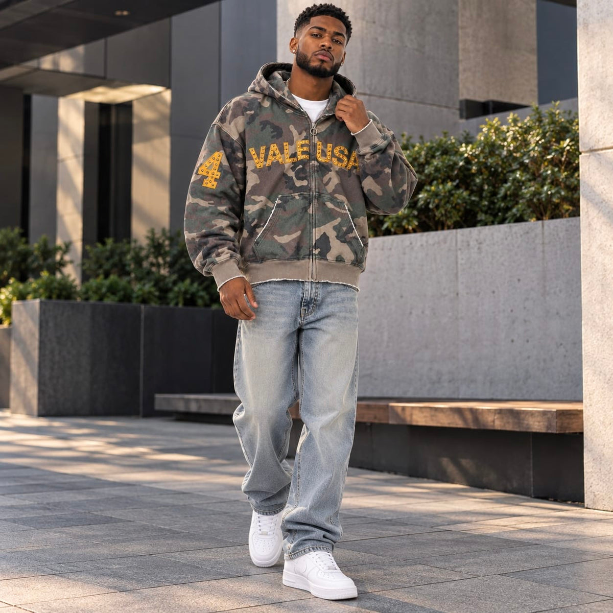 Vale Forever Camo Zip Up Hoodie (Camo)