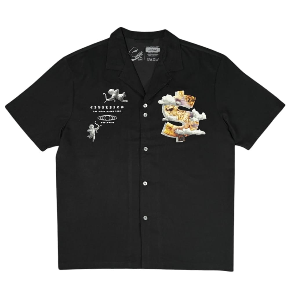 Civilized Cash Button-Up Tee (Black) CV5364
