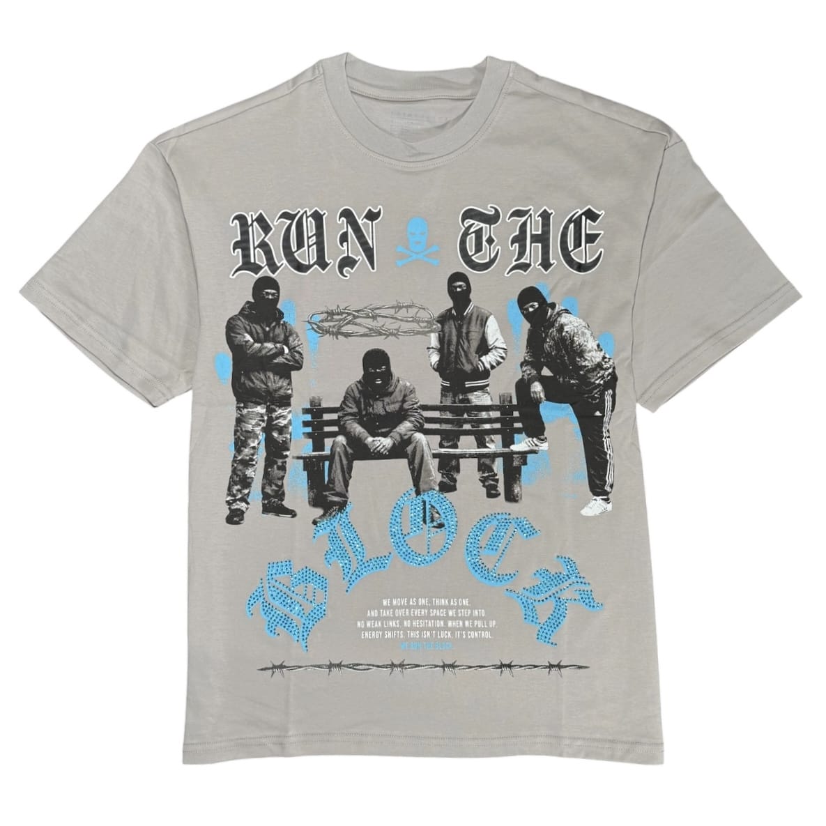 Point Blank Run The Block Tee (Heather Grey)
