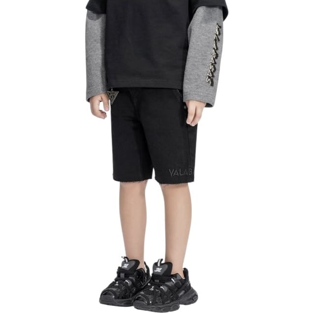 Kids Valabasas Jr. Kids Denim Shorts (Black)