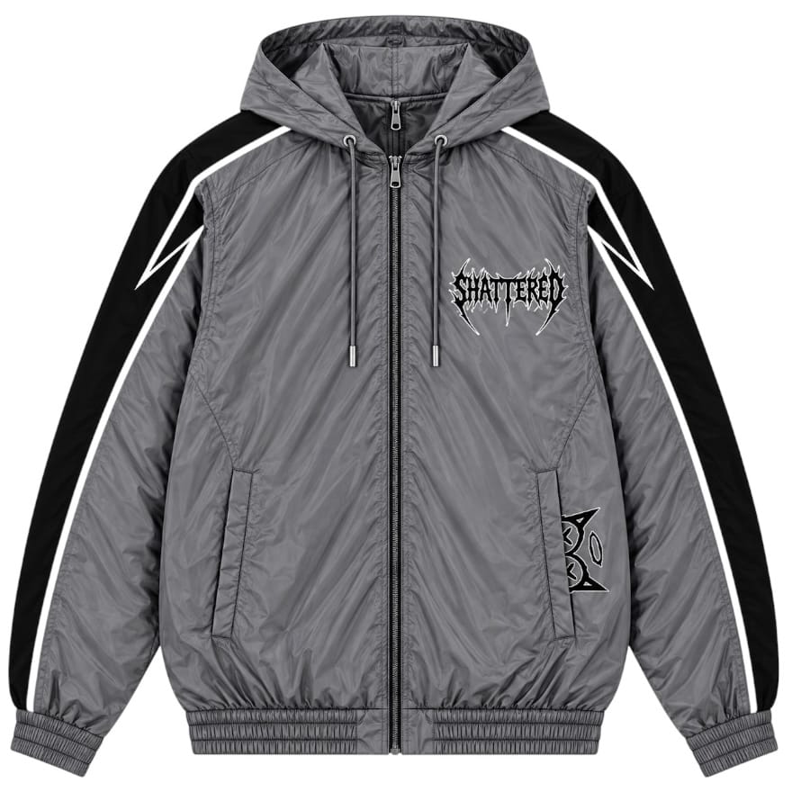 Shattered Hearts Track Peekaboo Nylon Set (Gray)