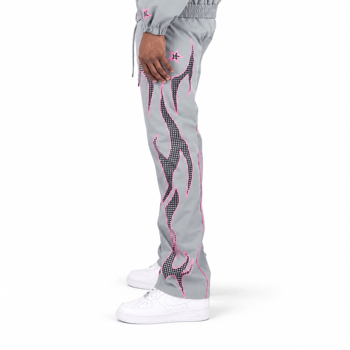 R3bel Denim Hooded Windbreaker Set (Grey) 3163-835