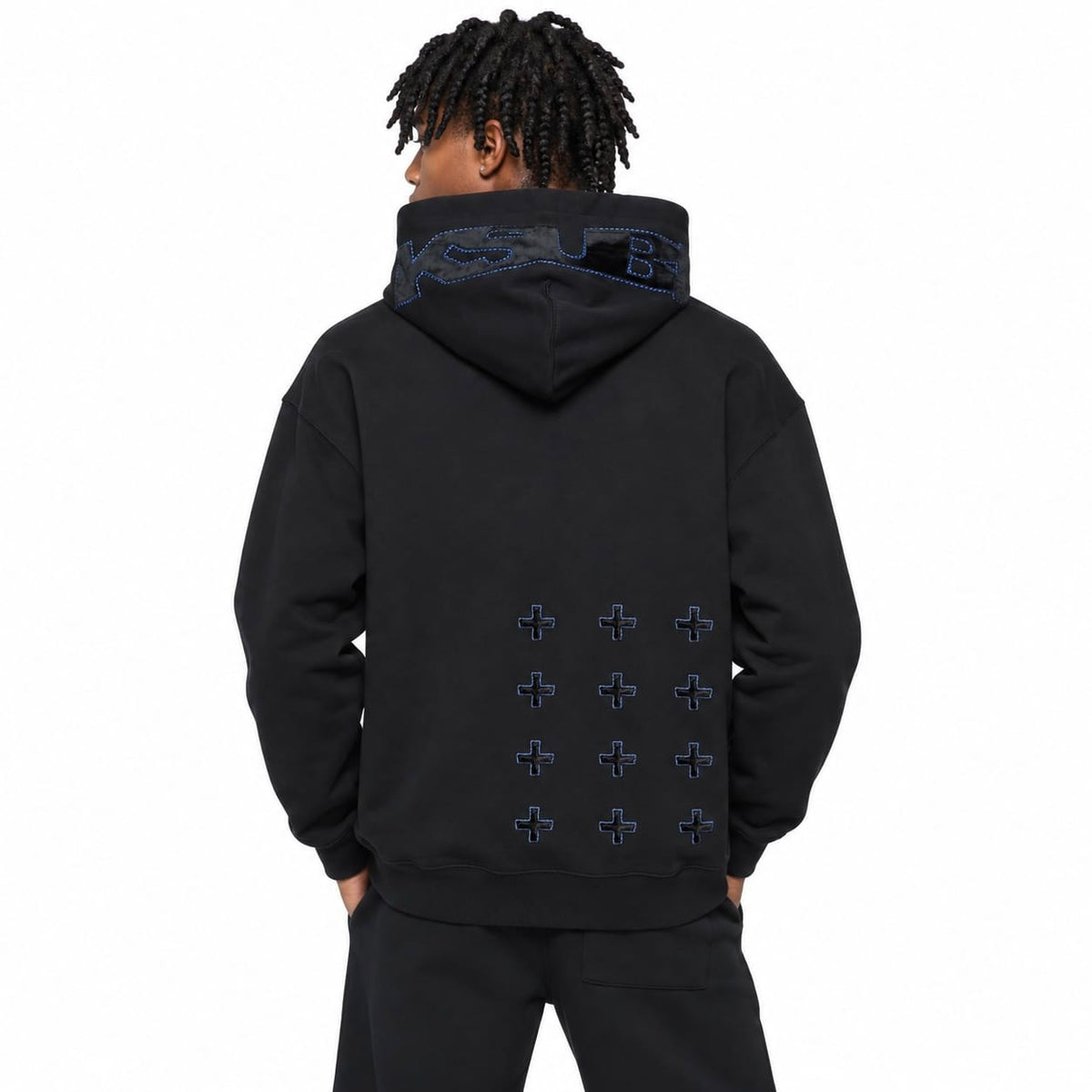 Ksubi 4x4 Luxe Biggie Hoodie (Cobalt Black) MCO26FL001