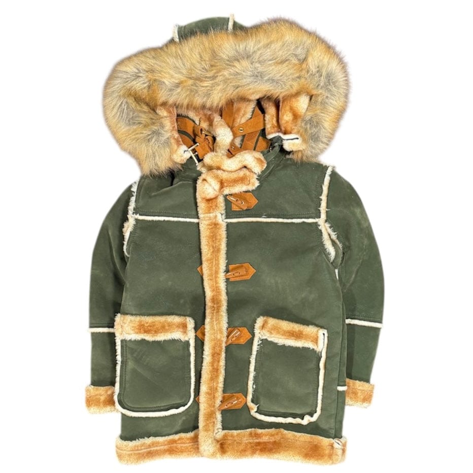 Kids Jordan Craig Denali Shearling Jacket (Olive) 91620K