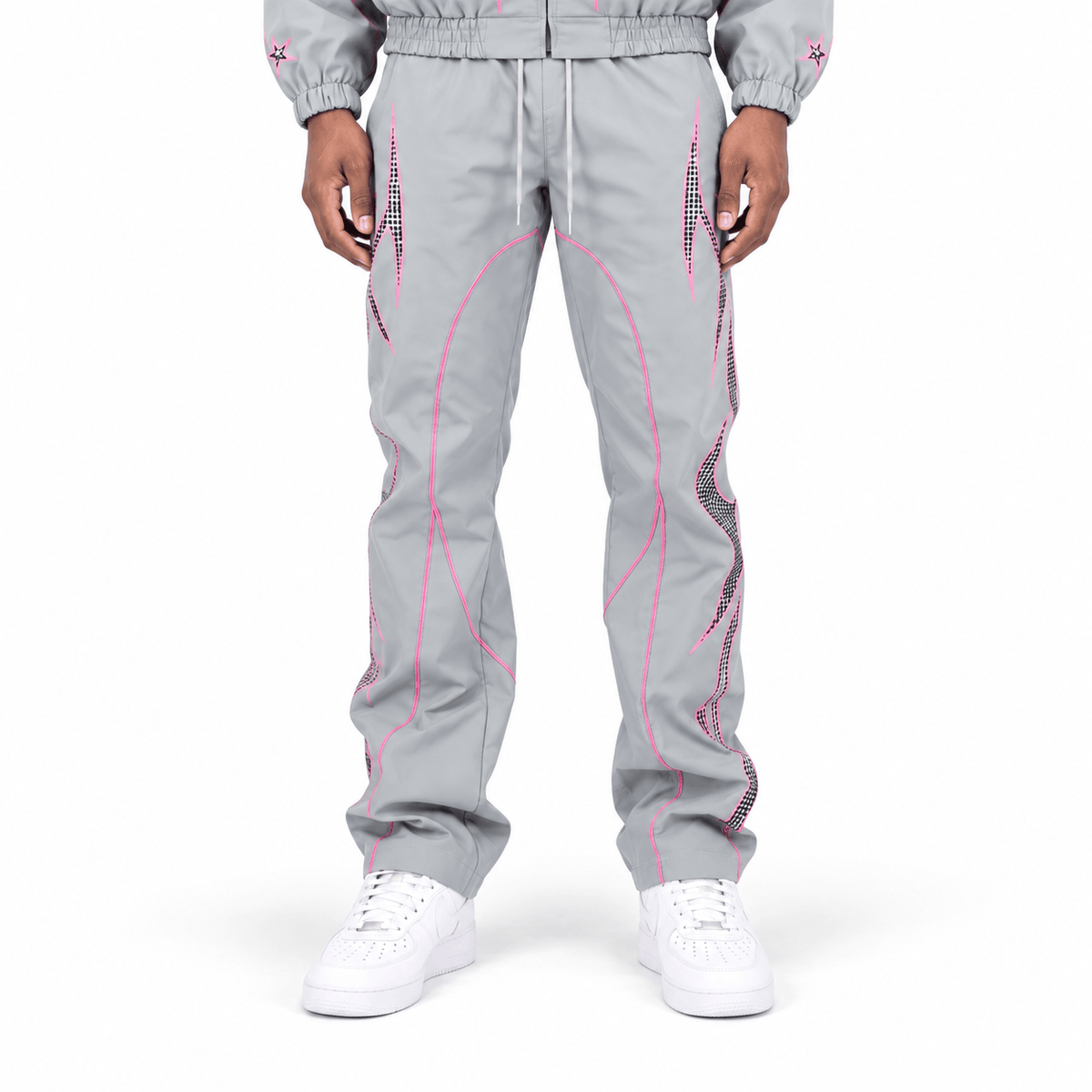 R3bel Denim Hooded Windbreaker Set (Grey) 3163-835