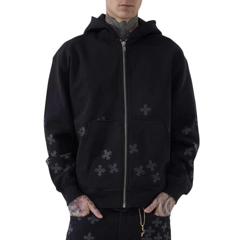 See You In Paradise Forbidden Fruit Zip Up Hoodie (Jet Black) 8892H
