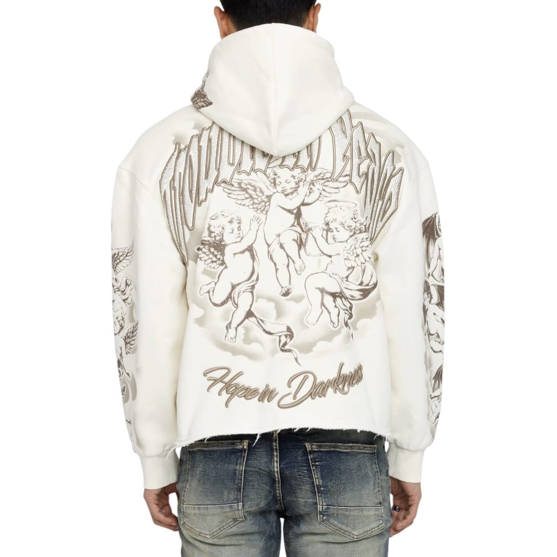 Smoke Rise Trouble In Peace Zip Hoodie (Ecru) FO26F541