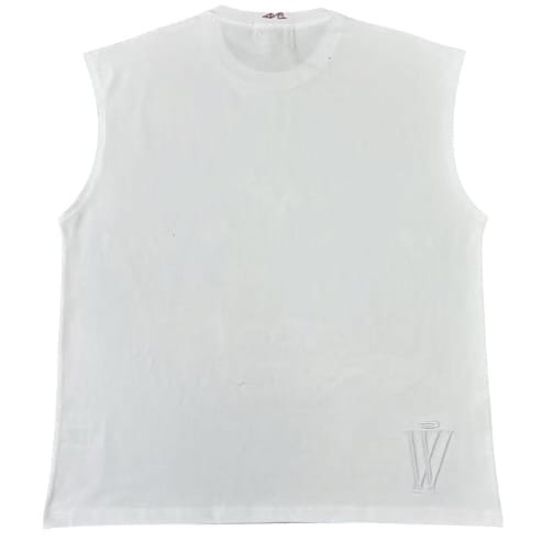 Mr. Wave Patria & Libertad Sleeveless Tee (White) WDS-SL002B