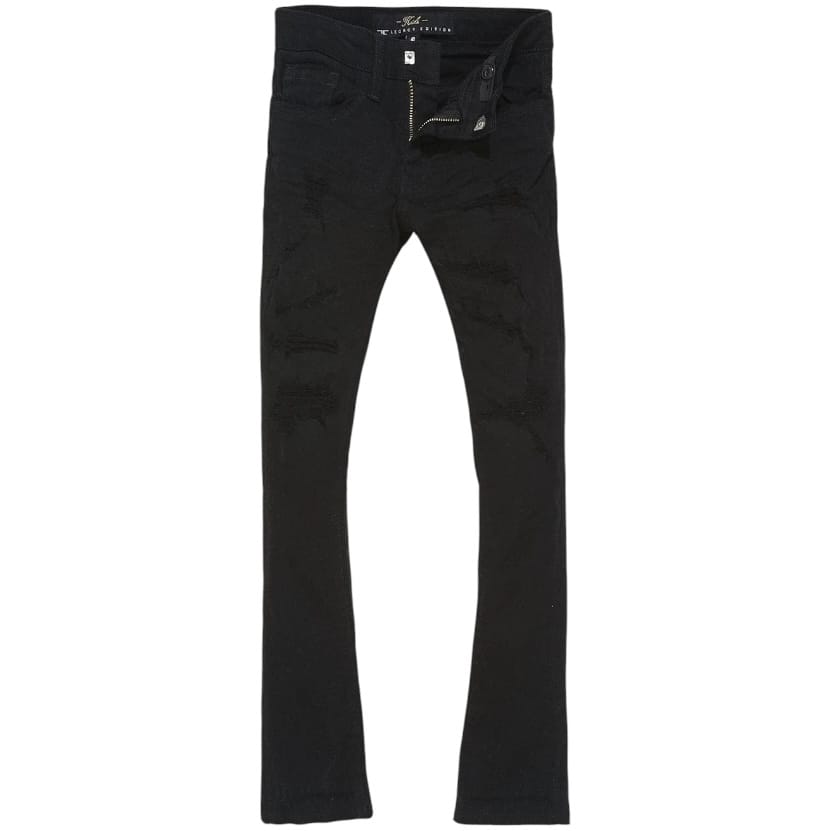 Boys Jordan Craig Stacked Tribeca Twill Pants (Black) JTF934RB