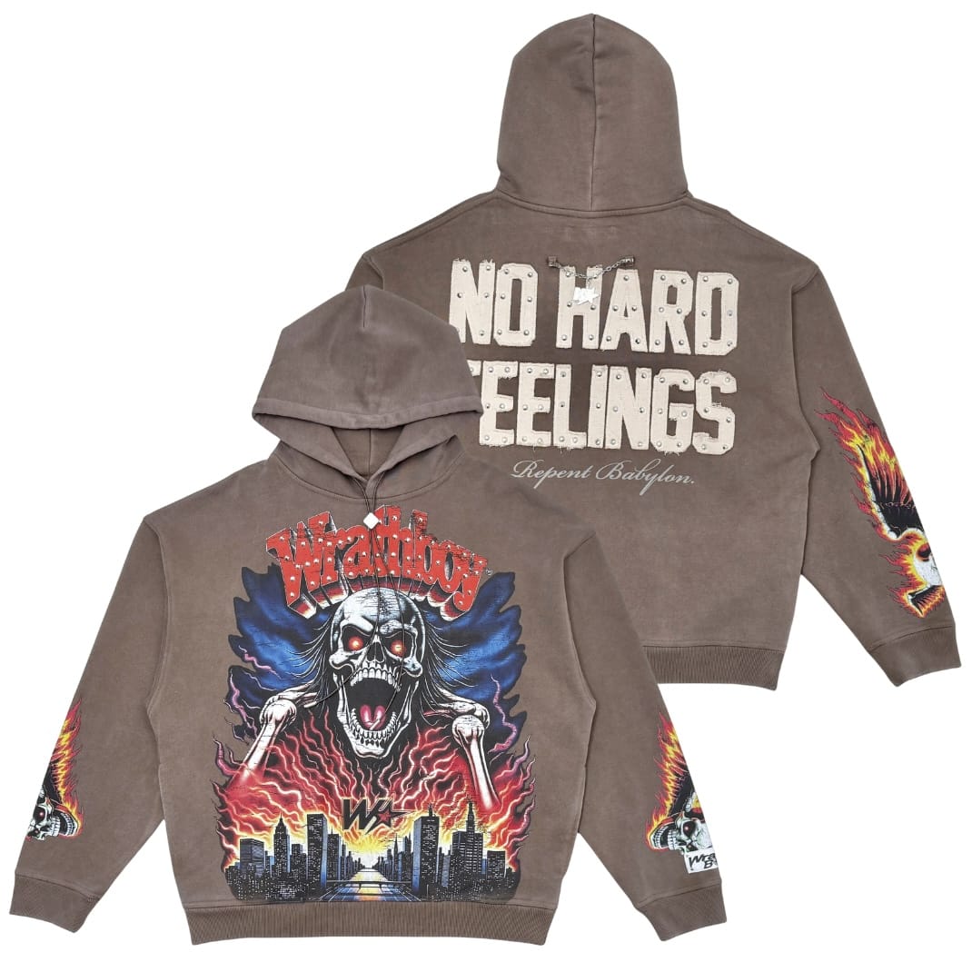 Wrathboy No Hard Feelings Hoodie (Vintage Brown) WB05-151-VIB