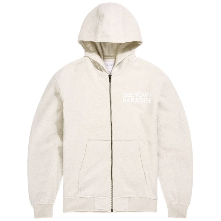 See You In Paradise Heavyweight Zip Hoodie & Sweatpants Set (Oatmeal)