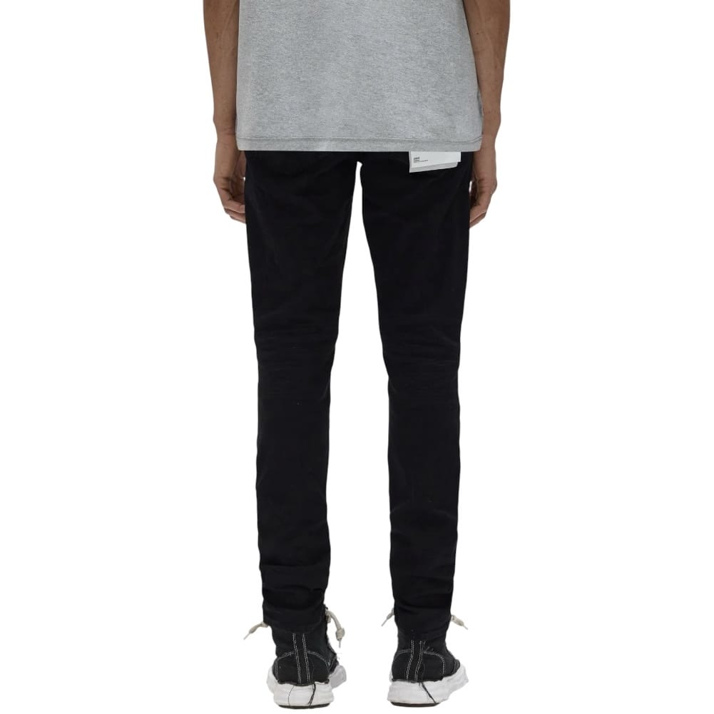 Purple Brand Knee Slit Rinse Slim Jean (Black Rinse) P002-NDBR825