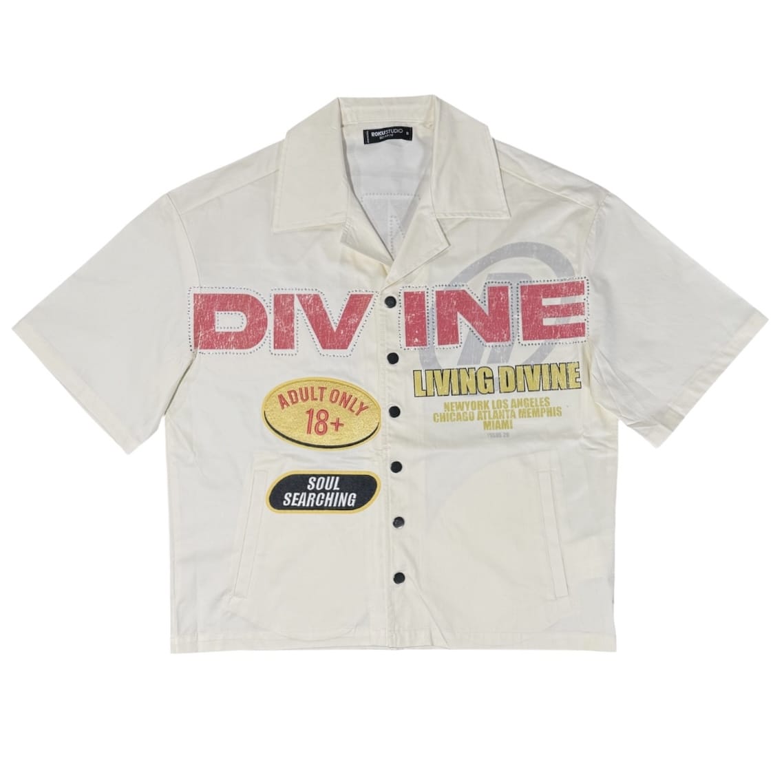 Roku Studios Divine Woven Shirt & Short Set (Eggshell)