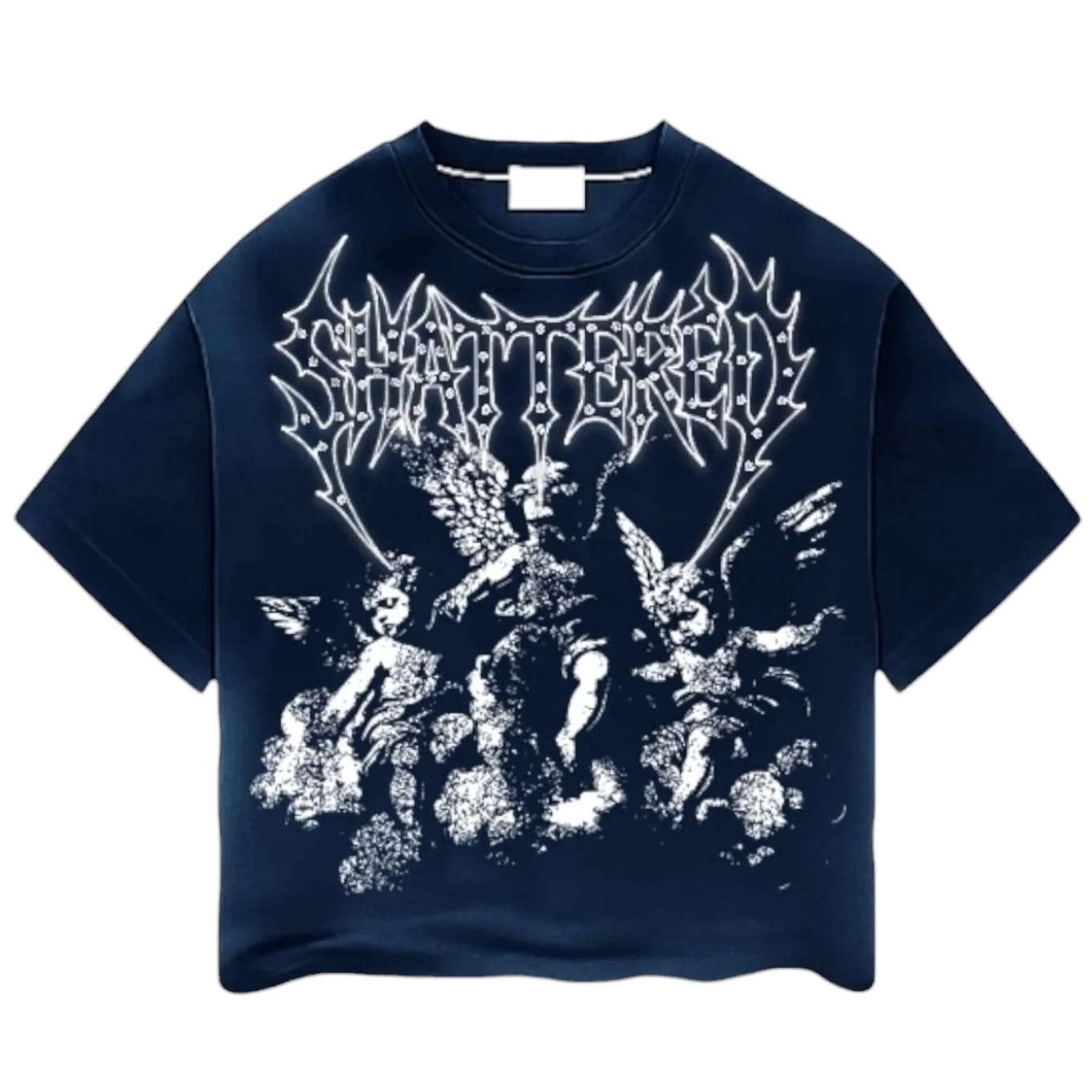 Shattered Hearts Fallin Angels Tee (Navy)