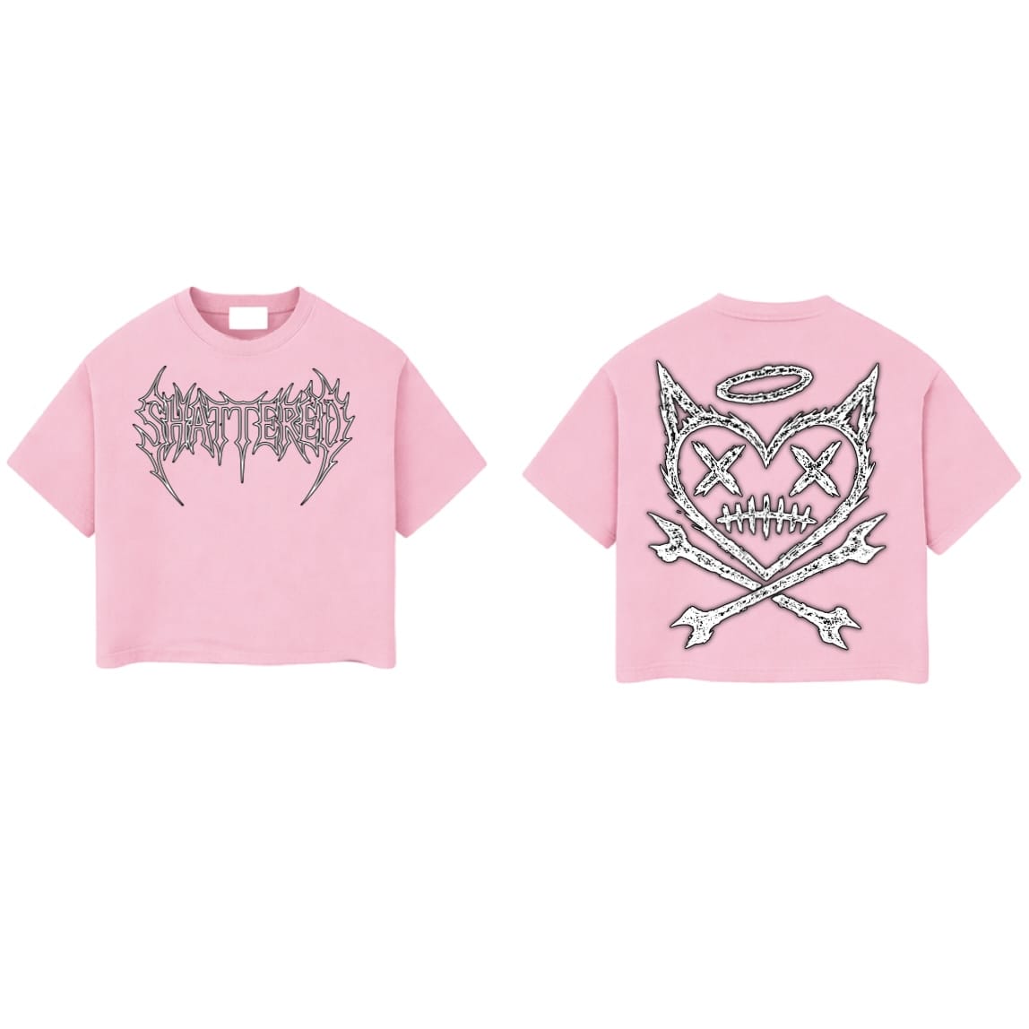 Shattered Hearts Logo Tee (Pink)