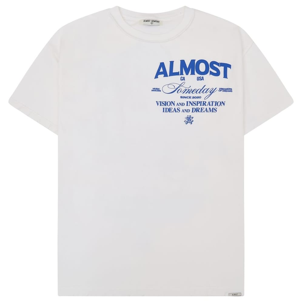 Almost Someday Beverly Tee (White) AS-SUM26-025