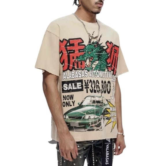 Valabasas Japanese Motors Tee (Beige) VLBS-VT1-1102