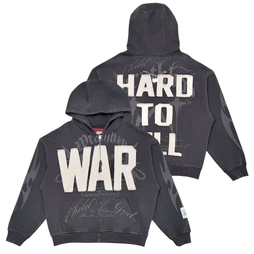 Wrathboy Hard To Kill Hoodie (Black Wash) WB05-168-BLK