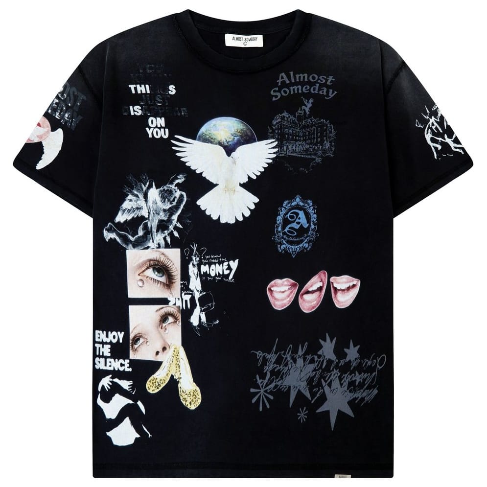 Almost Someday Gallery Tee (Sunfade Black) AS-FALL26-054